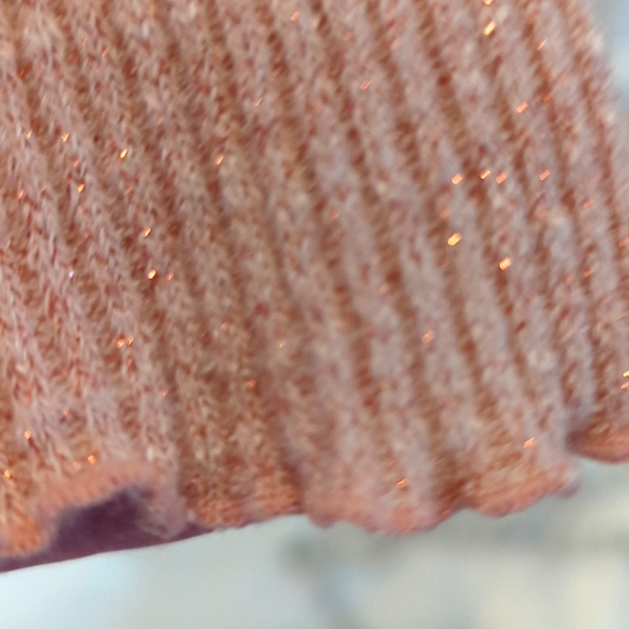 WE THE FREE  LUREX/Shimmer BABY BELLA TEE Medium PINK - Picture 10 of 16